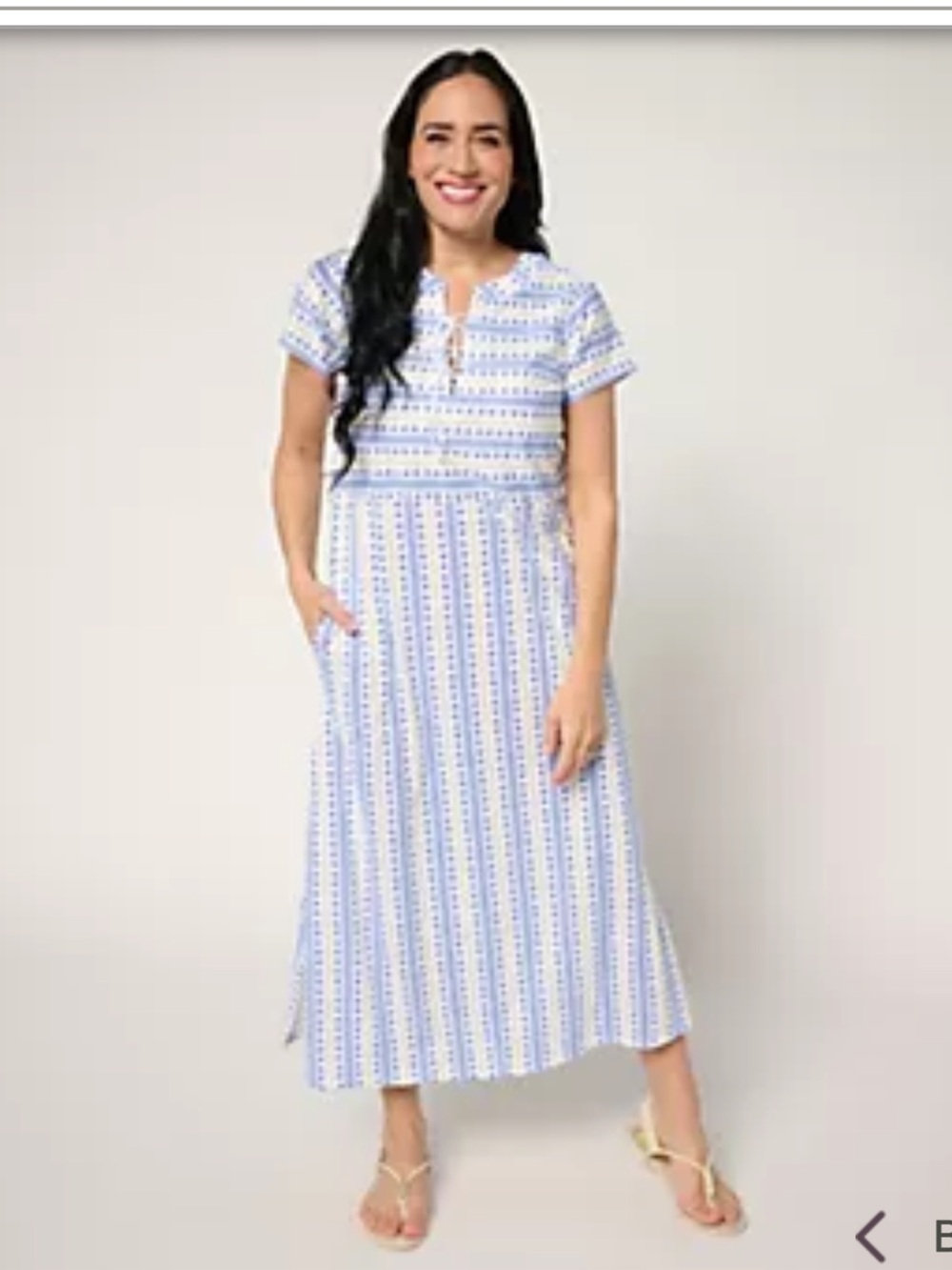 Stan Herman Women’s L T-shirt Maxi Dress Beach Lounge Travel Career Cotton